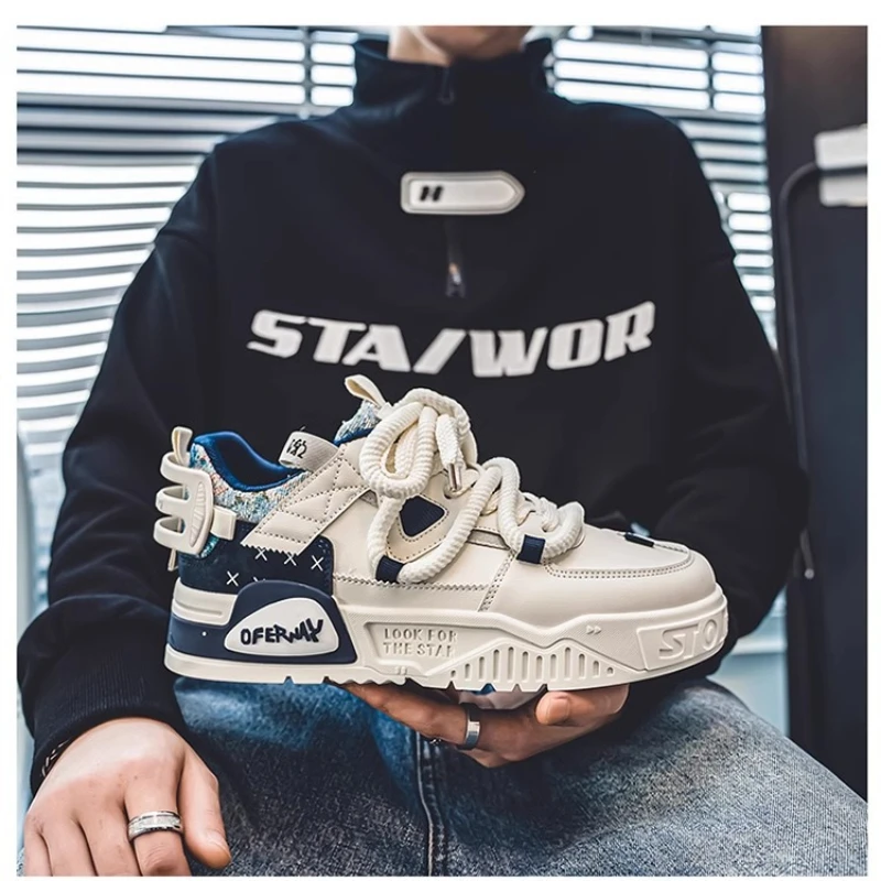 Обувь для мужчин Теннис Хлеб Хип-хоп Панк скейтборда Модные мужские кроссовки