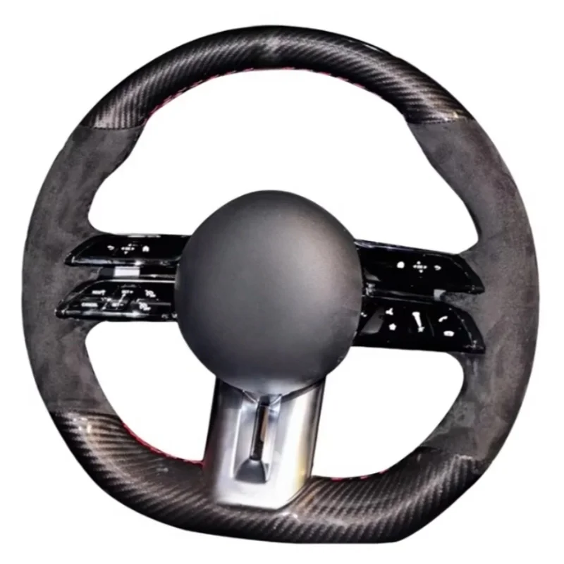 

Чехол на руль из черной замши для Mercedes Benz AMG GT A35 A45 A45S C43 CLS53 E53 E63 EQE 43 53 SL43 SL55 SL63 2021