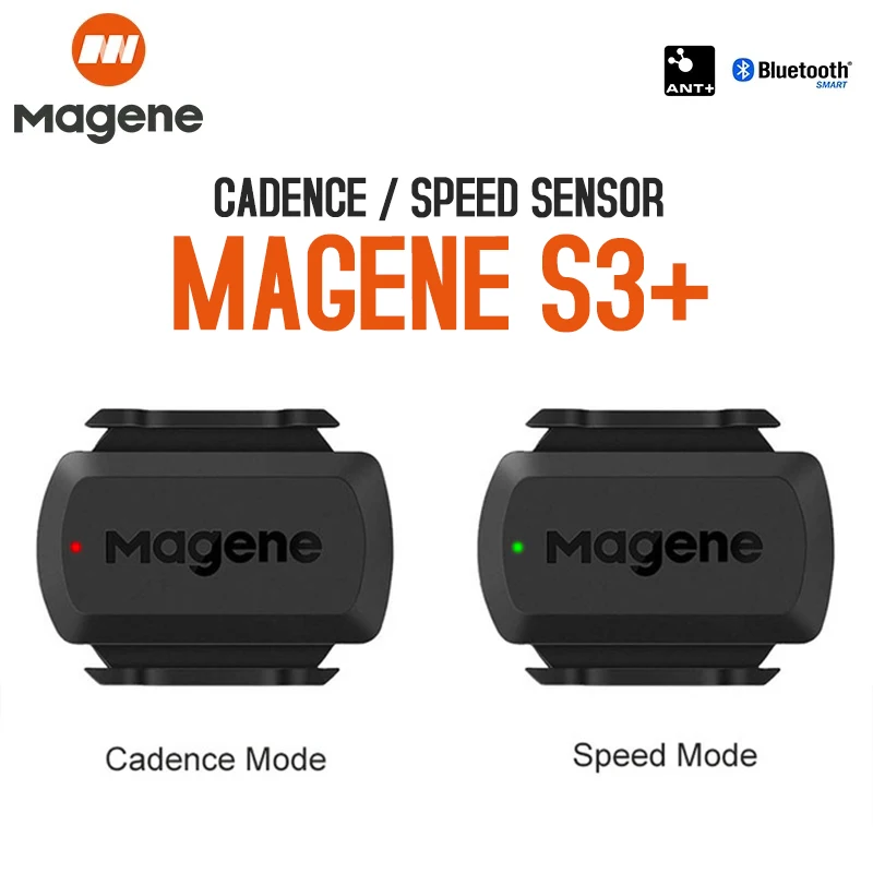 

Magene S3+ Speed Cadence Sensor ANT Bluetooth Computer Speedmeter Dual Sensor Bike Accessories Compatible with WahooOnelap Zwift