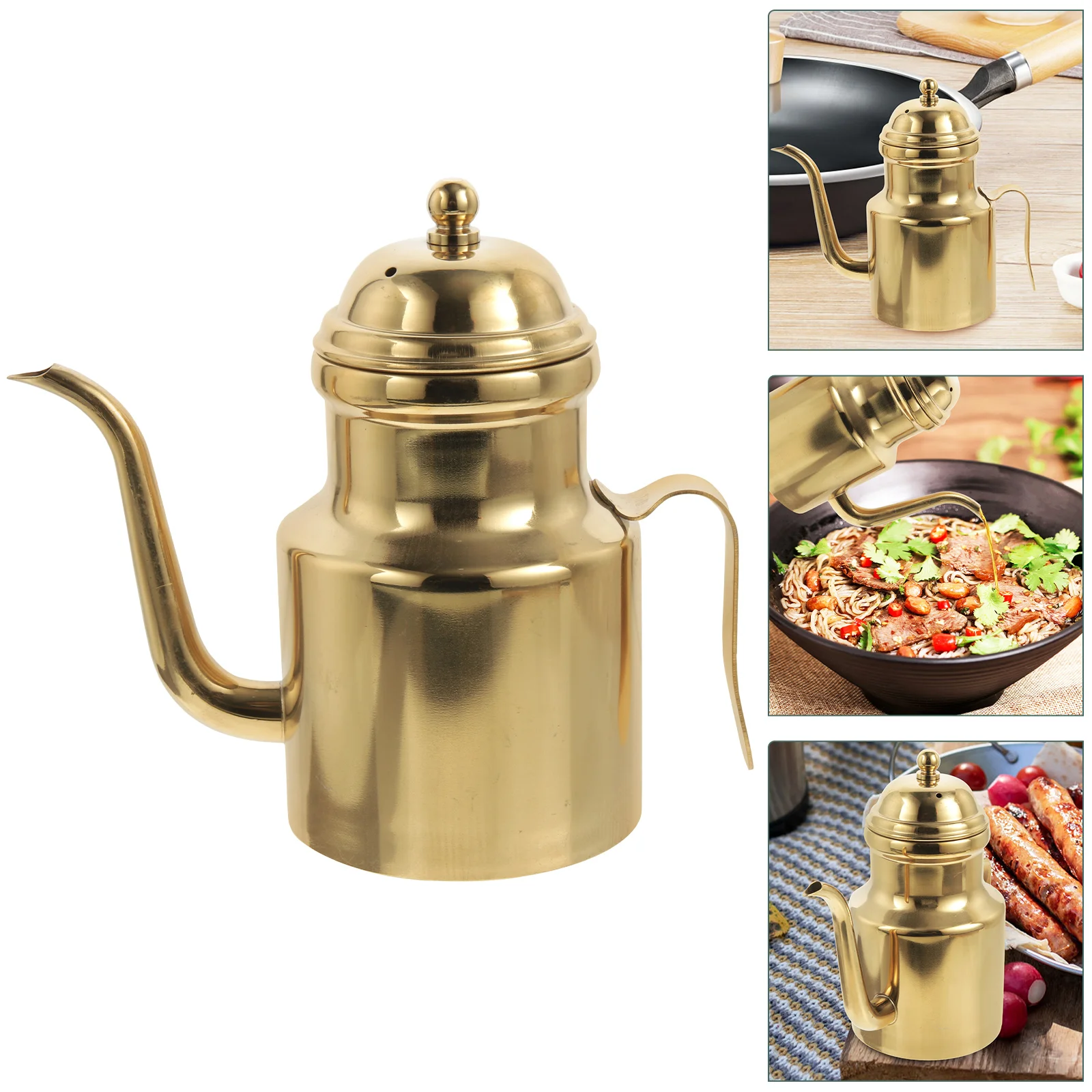 

Ounce Oiler Kitchen Accessory Multi-function Holder Vinegar Dispenser Convenient Container Household Stainless Kettle