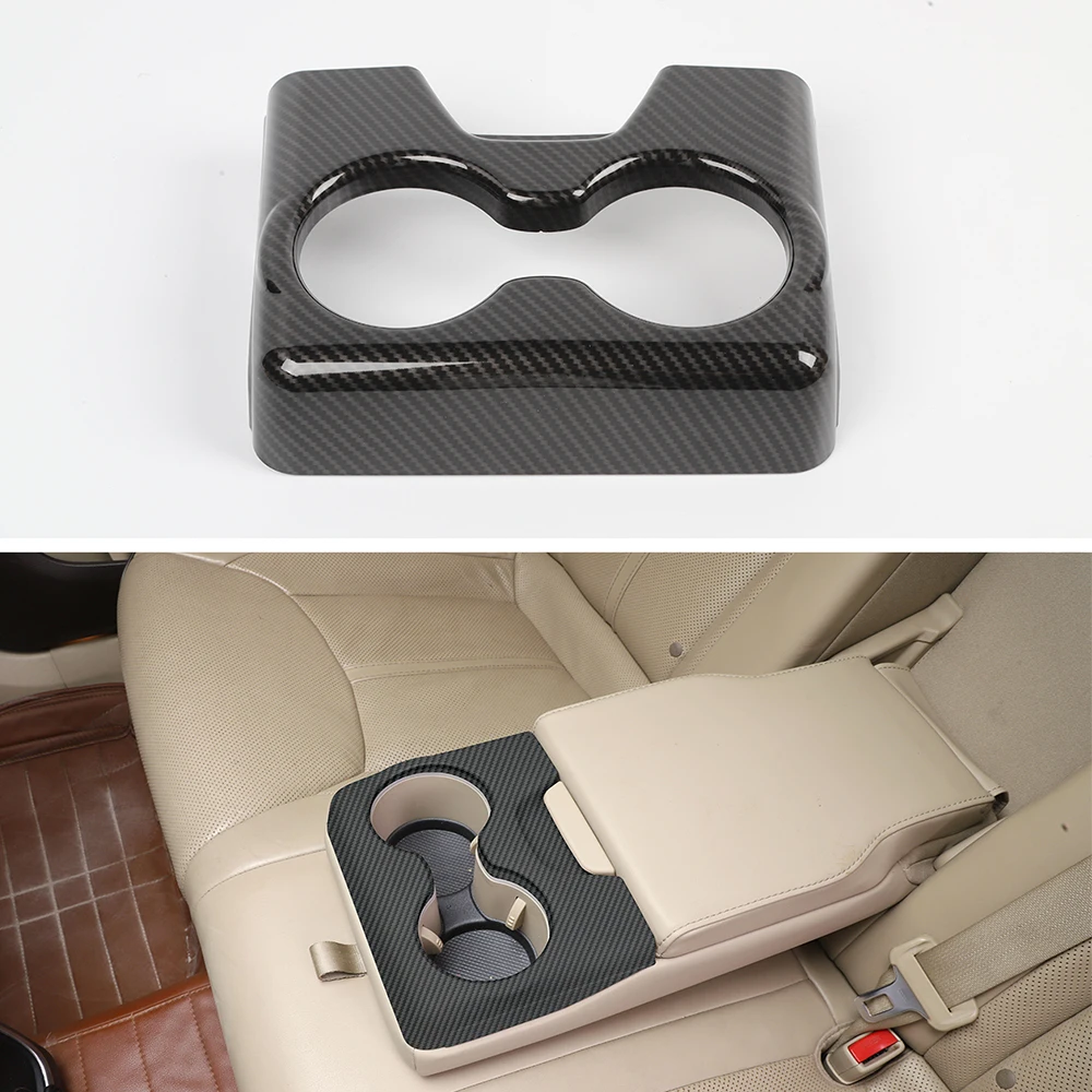 

For Jeep Chrysler 300C 2011 Up Car Rear Water Cup Holder Frame Cover Trim Styling ABS Auto Molding Accessory