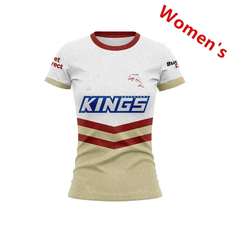 2024 женская футболка с дельфином для регби размера S--3XL (печать имени и номера)