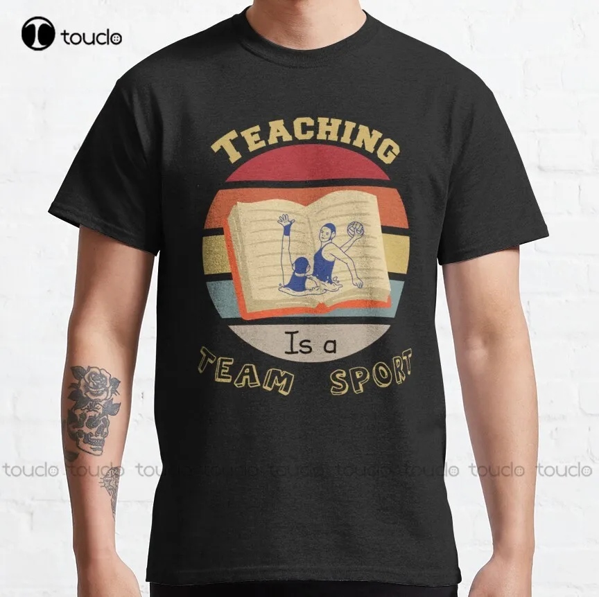 

Классическая футболка для преподавания команды, футболки большого размера, женские рубашки, футболки на заказ, футболка унисекс, дышащая хлопковая Футболка с цифровой печатью