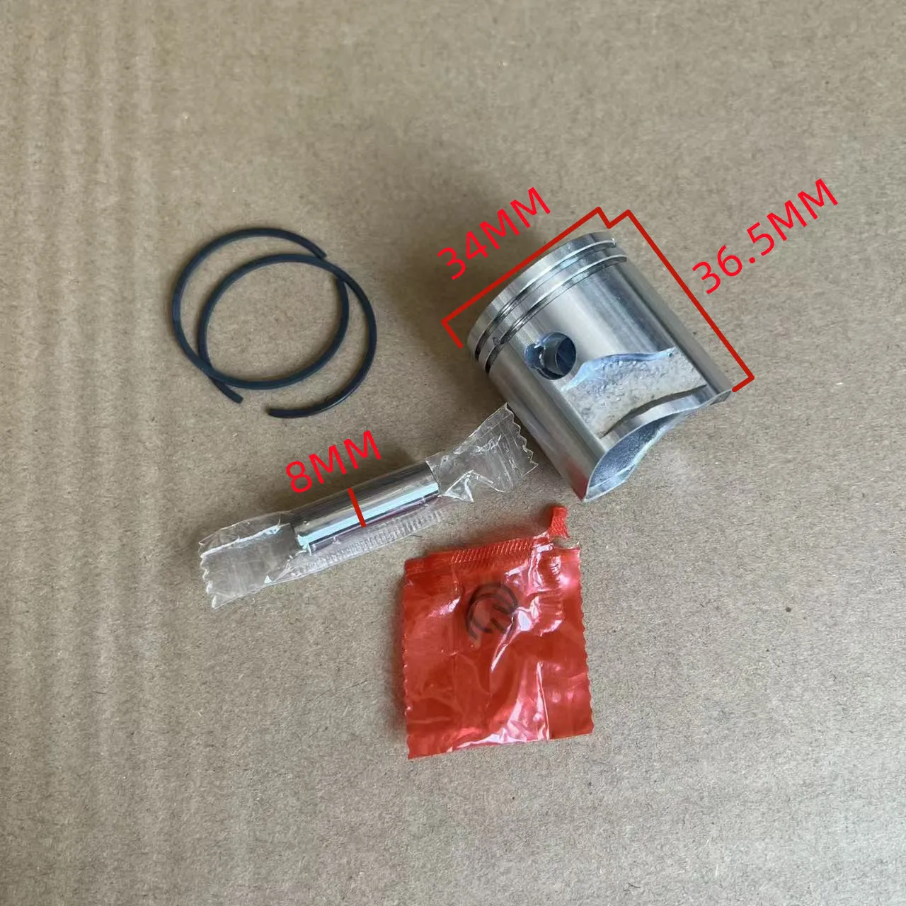 Фото Комплект поршневых колец 34 мм, подходит для Stihl BG56 BG86 SH56 HS45 KM55 SH55 HL45 MM55 BG45 BG46 50 55 65 66 85 BG200 SR200 №2