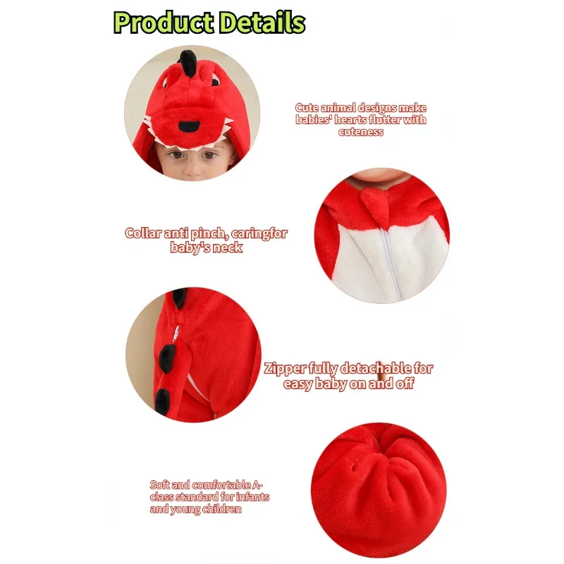 Детский Фланелевой Комбинезон Для Косплея Аниме-боди Новорожденных