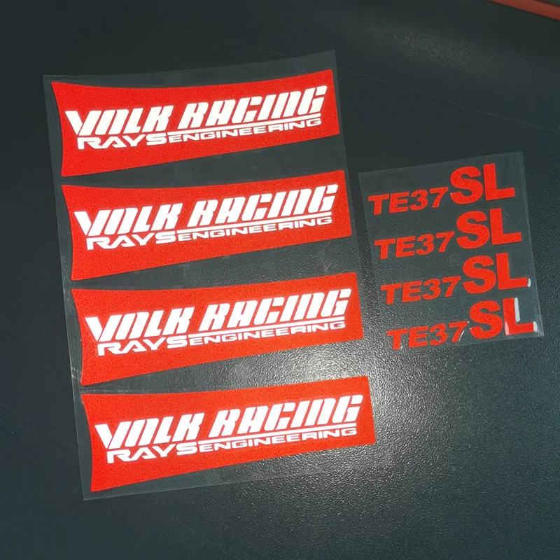 

4 шт., наклейки Volk Racing Rays, инженерные наклейки, виниловые наклейки на колеса автомобиля, светоотражающая наклейка с логотипом для JDM TE37 SL