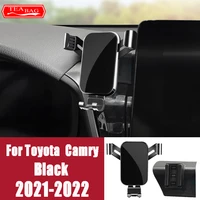 car phone holder for toyota camry 2006 2022 70 xv70 6th 7th 8th auto gps gravity mount navigation bracket interior accessories