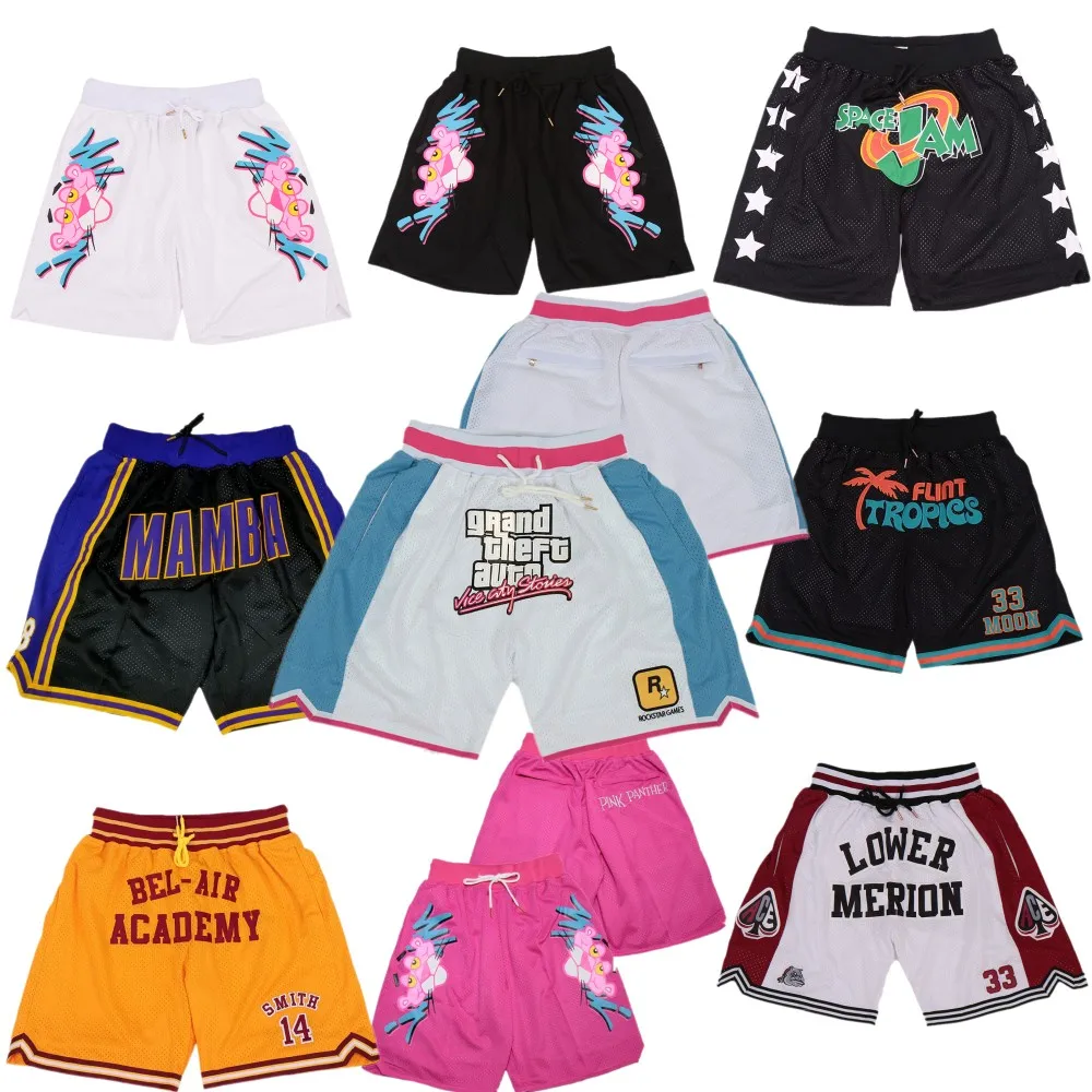 

Basketball Shorts GTA Vice Embroidered Black 33 Bryant Lower Merion Hight School Shorts