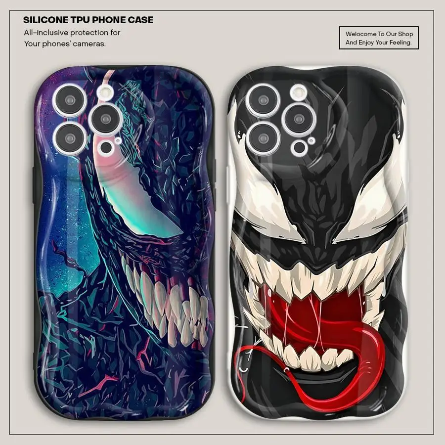Marvel Venom Phone Case for Vivo Y02 Y12 Y15S Y16 Y17 Y19 Y20 Y20i Y21S Y21A Y21 2021 Y35 Y22S Y36 Y50 4G 5G Funda