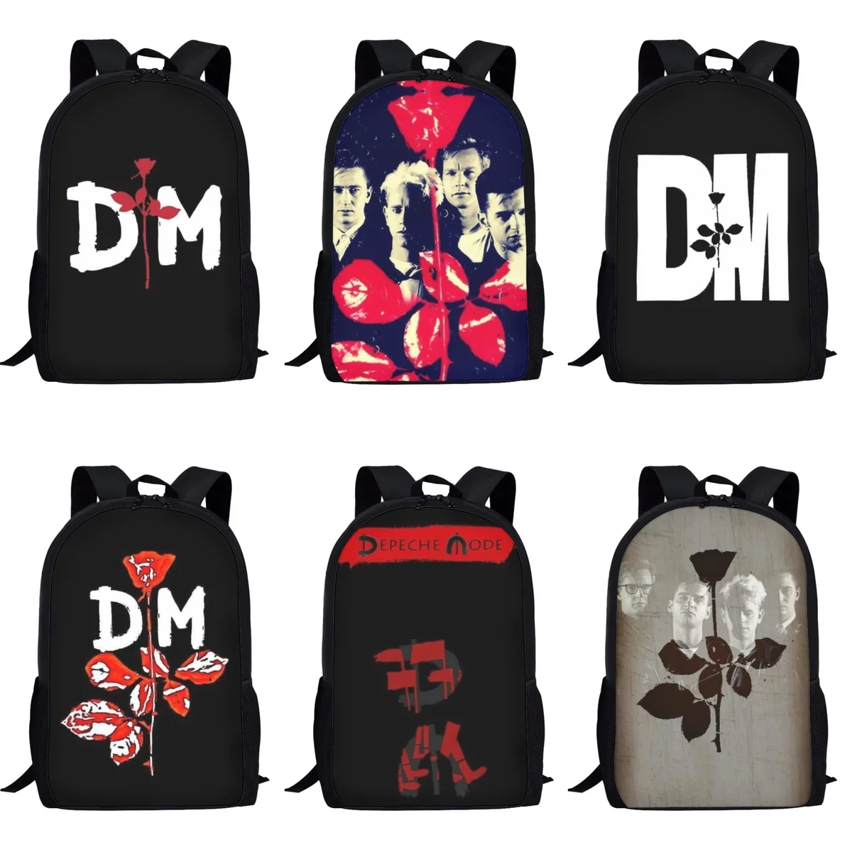 Men Backpack Depeches Band Mode Design Large Capacity Kids School Bags Casual Satchel Back Pack Women Notebook Backpacks Bookbag