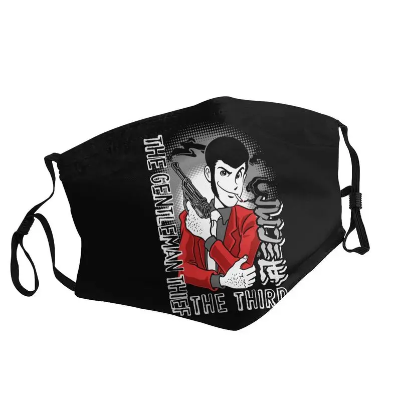 

Lupin маска для третьего лица унисекс маска для взрослых Аниме Манга против смога пылезащитный чехол Респиратор маска для рта