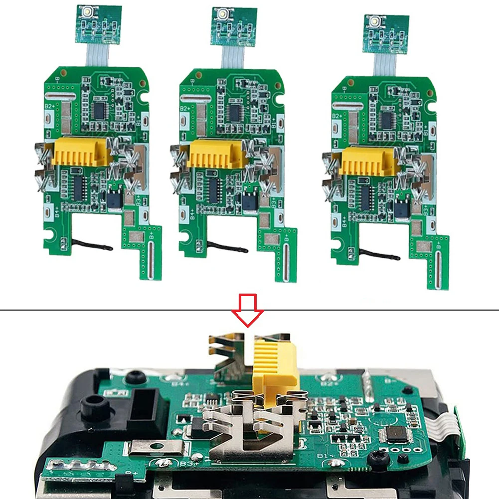 

3pcs Charging Overheating Protection Circuit Board With Battery Indicator For Makita 18V BL1830 Power Tools Accessories