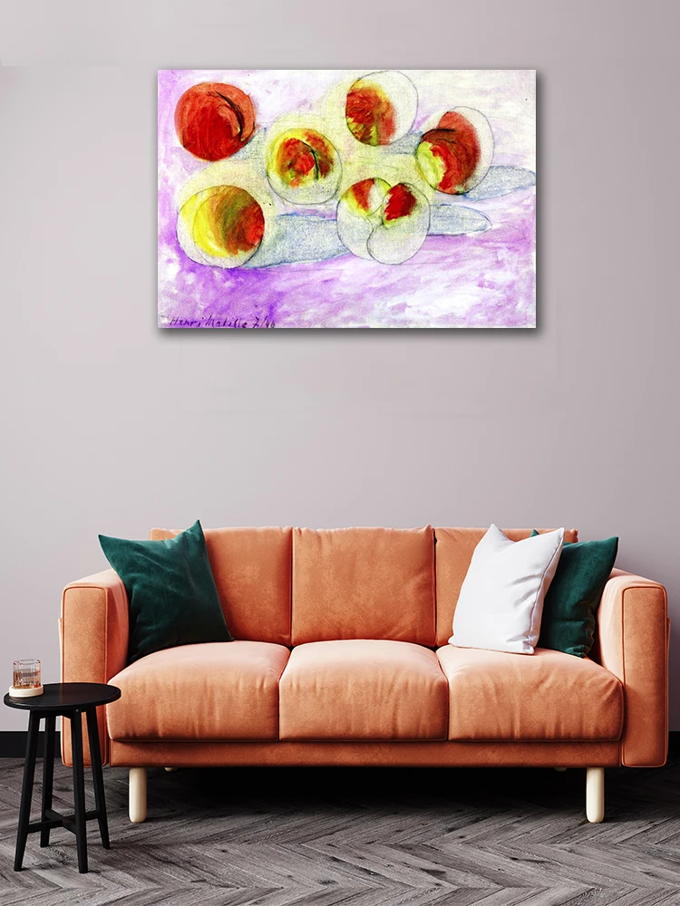 Картина на холсте персики