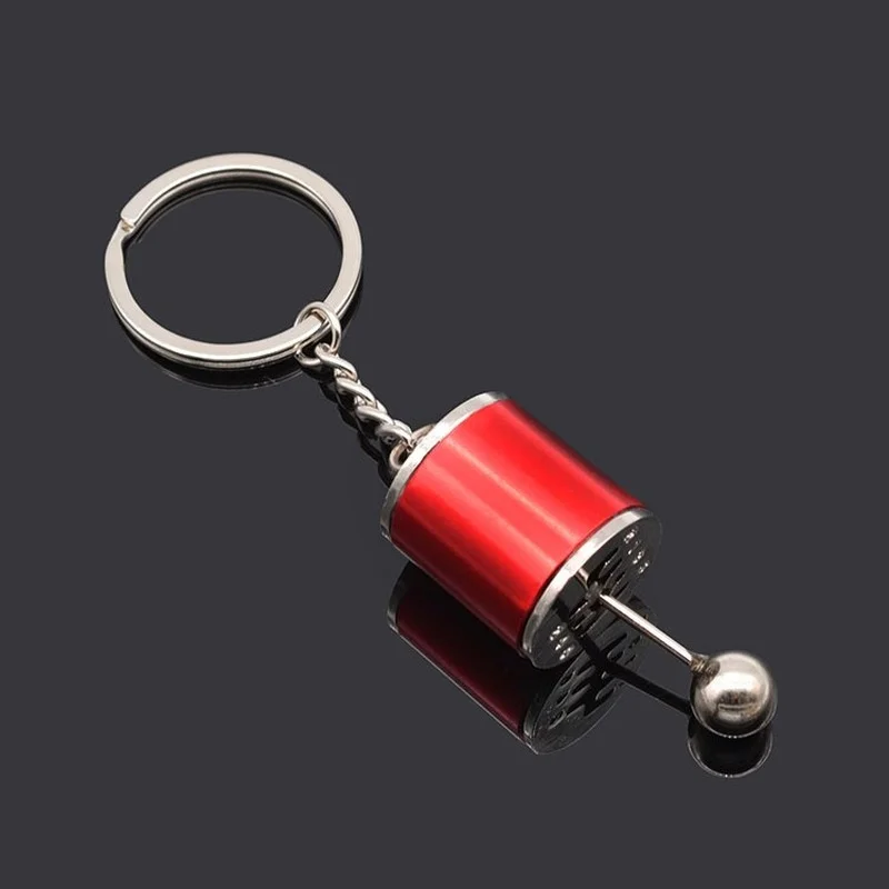 Car Speed Gearbox Gear Head Keychain Manual Transmission Lever Metal Key Ring Car Refitting Metal Pendant Creative Keychain