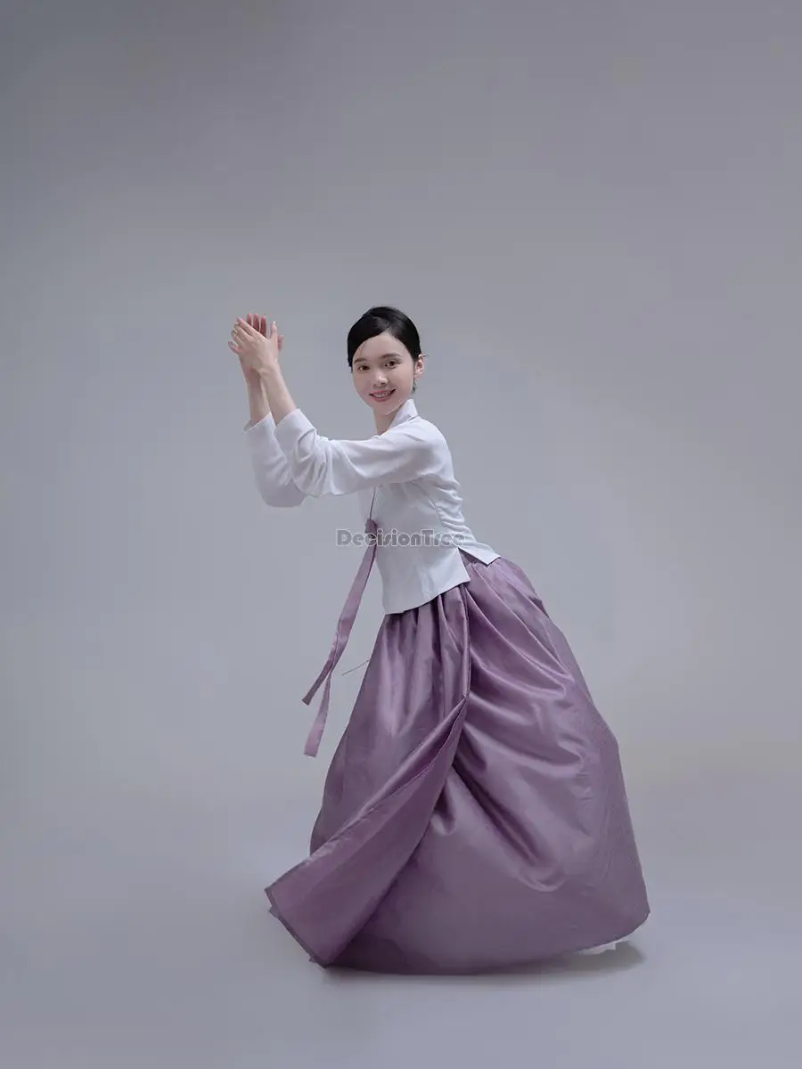2023 women hanbok clothes korean dance dress high-end stage performance clothing tailored practice hanbok dress