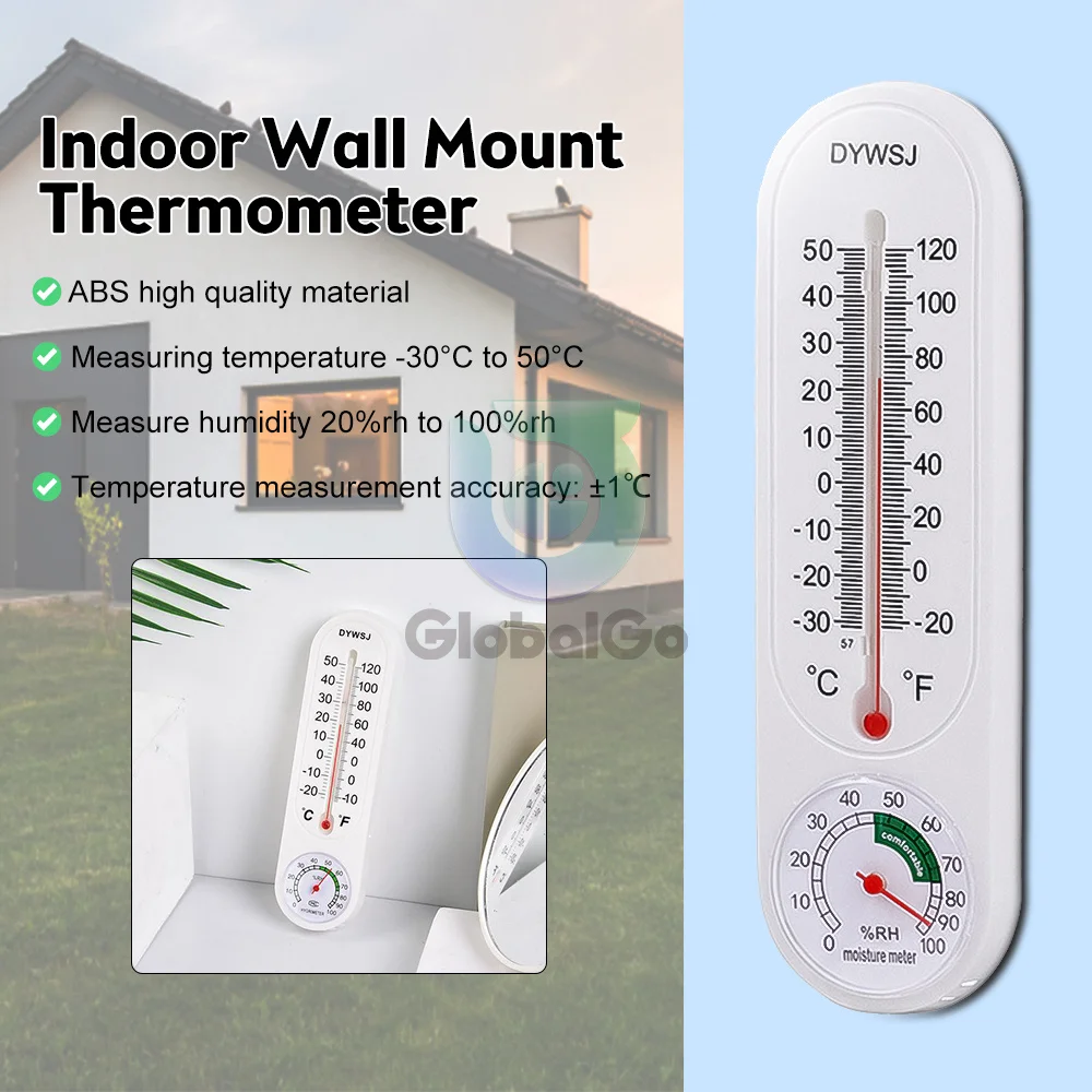 

-30℃ to 50℃ Wall Hanging Thermometer Garden Home Garage Office Room Indoor Outdoor Hanging Logger Temperature Measurement Tool