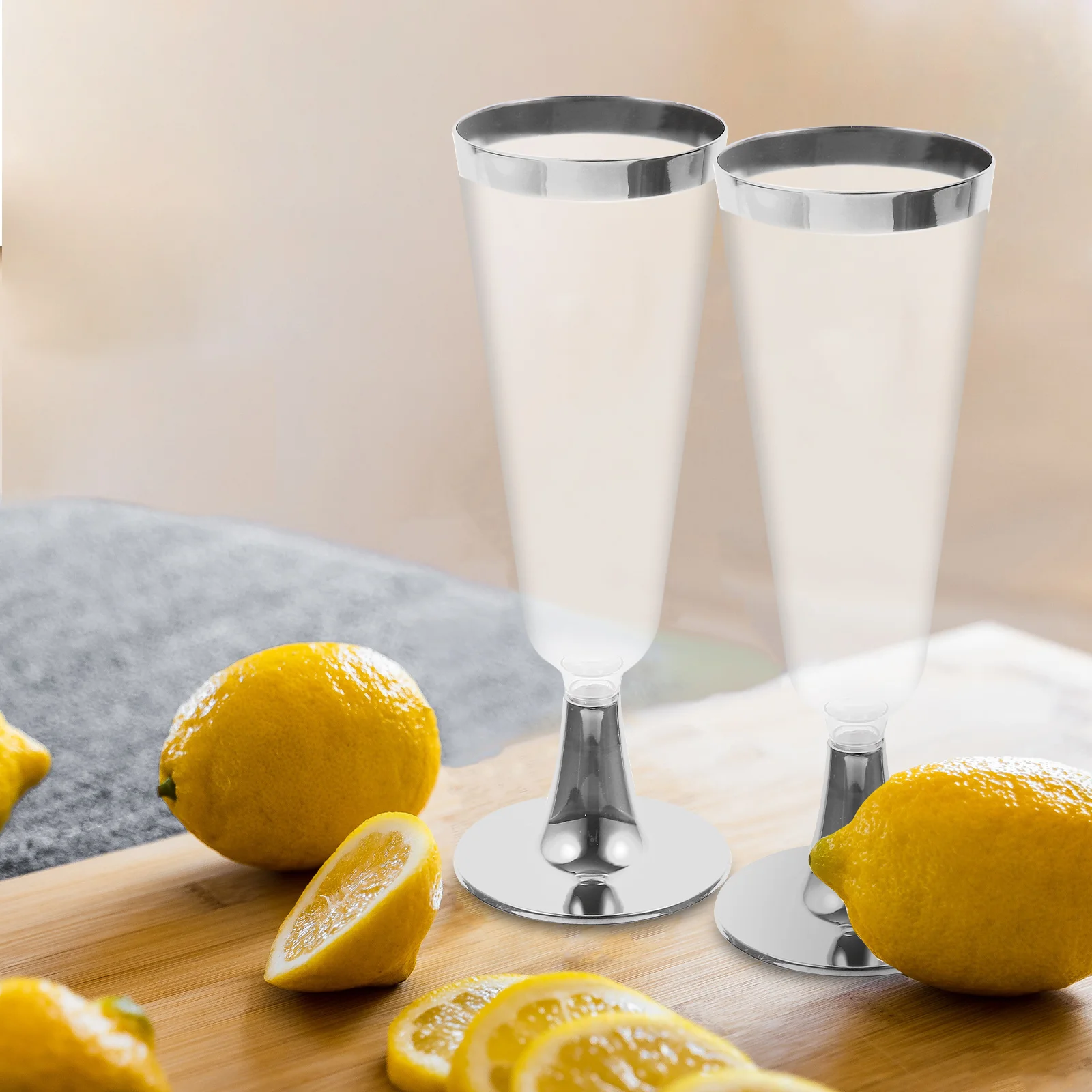 

24 Delicate Unbreakable Glasses Goblet Flutes Cups Drinks Goblet Party Cups