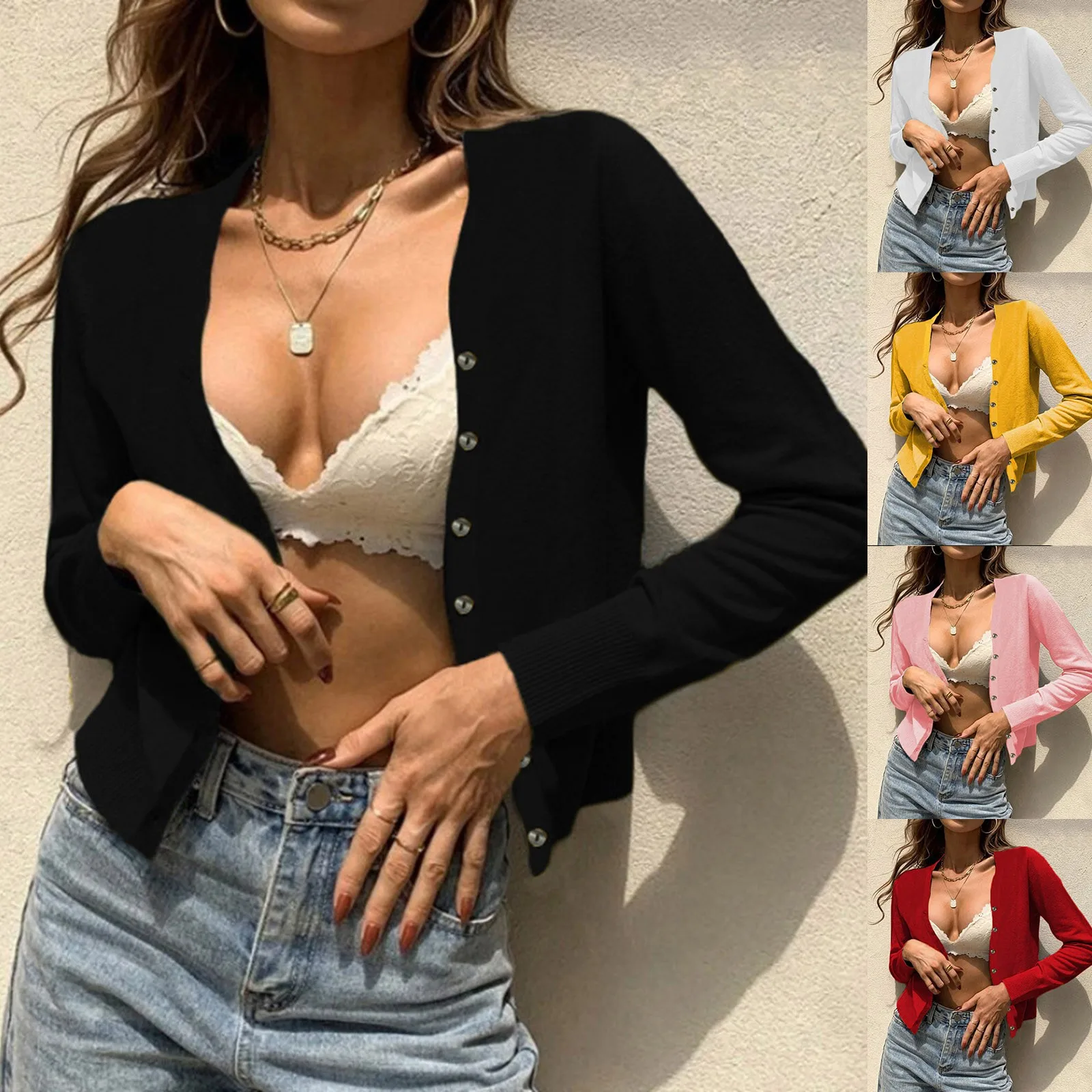 

Autumn Womens Vintage Shawl Collar Cardigan Ribbed Trim Button Down Knit Sweater Cardigan Sweaters Oversized Fast Shipping