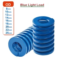 12pcs blue long light load spiral stamping compression mould die spring od8 25mm id4 12 5mm l15 200mm