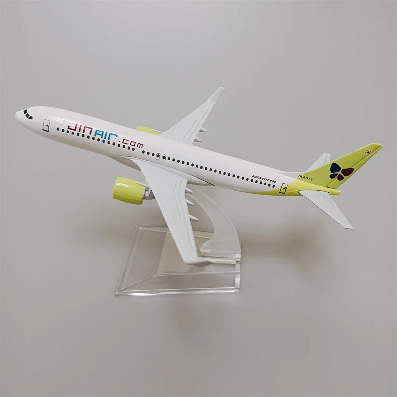 

Alloy Metal Korean JIN Air JINAIR Airlines Airplane Model Boeing 737 B737-800 Airways Plane Model Diecast Aircraft Kids 15cm