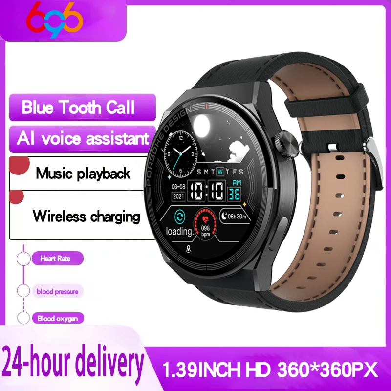 

New Smartwatch Men 1.39"HD Screen Blue Tooth Call Smart Watch Wireless Charging AI voice Assistant Music Heart Rate Women Remind