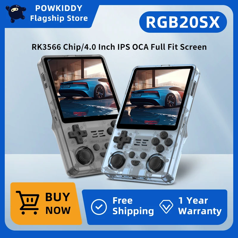 Портативная игровая консоль POWKIDDY RGB20 Pro джойстик Witch 2 HD-экран эмулятор PS новые