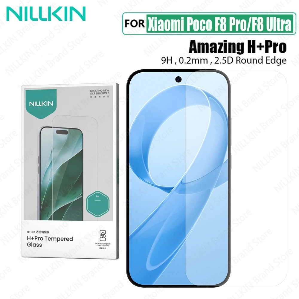 Фото Nillkin для Xiaomi Poco F8 Ultra / F8 Pro ультра закаленное стекло удивительная H + PRO защита от взрыва 0,2 мм 2,5D 9H Защитная пленка для экрана для Poco F8 Pro №1