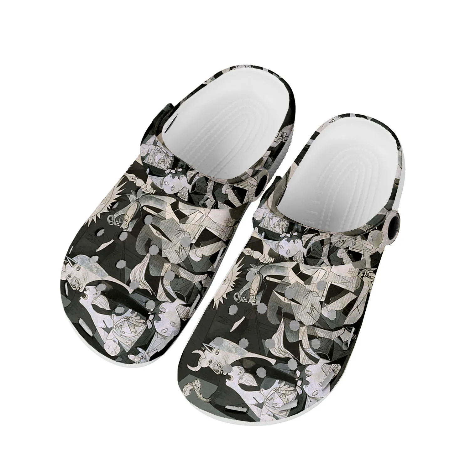 

Picasso Famous Oil Paint Guernica Home Clogs Custom Water Shoes Mens Womens Teenager Shoe Garden Breathable Beach Hole Slippers
