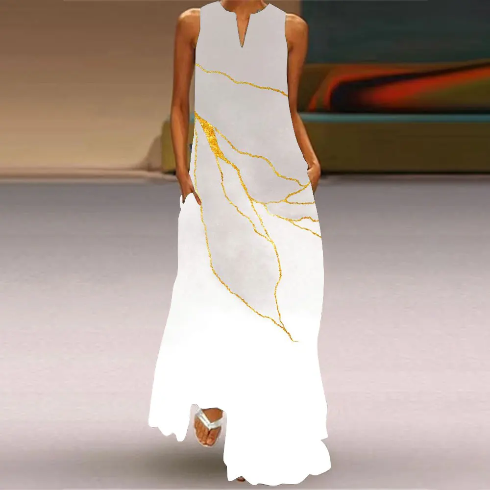 Новый женский модный жилет с v-образным вырезом длинная юбка повседневная