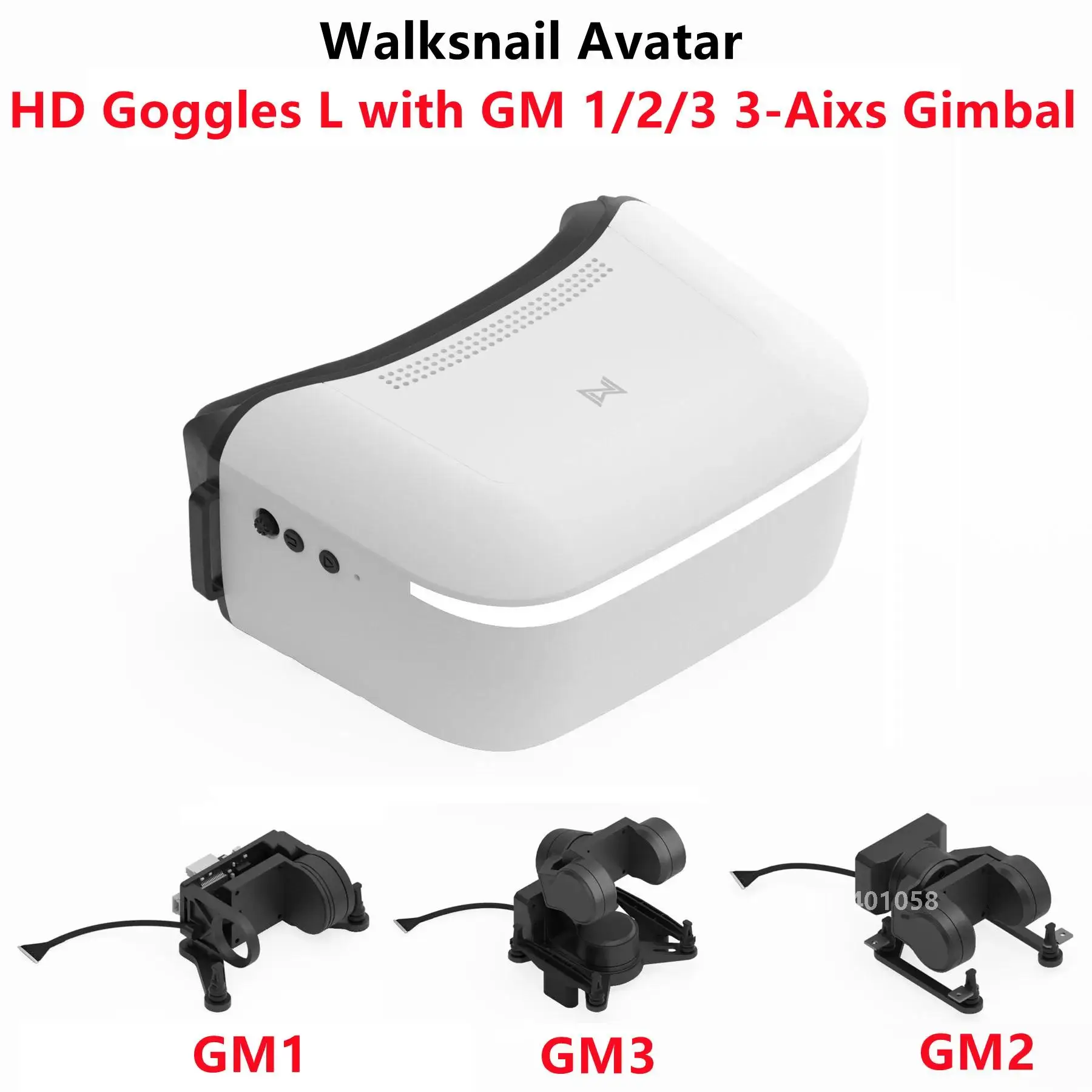CADDX Walksnail Avatar HD очки L с 3-осевым подвесом GM1/GM2/GM3 (без камеры) для FPV Drone CADDXFPV