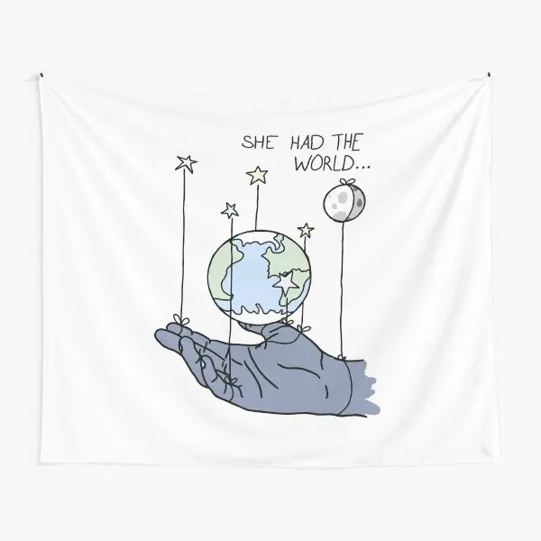

She Had The World Lyrics Tapestry Printed Bedroom Living Blanket Home Beautiful Travel Wall Art Towel Yoga Mat Decor Bedspread