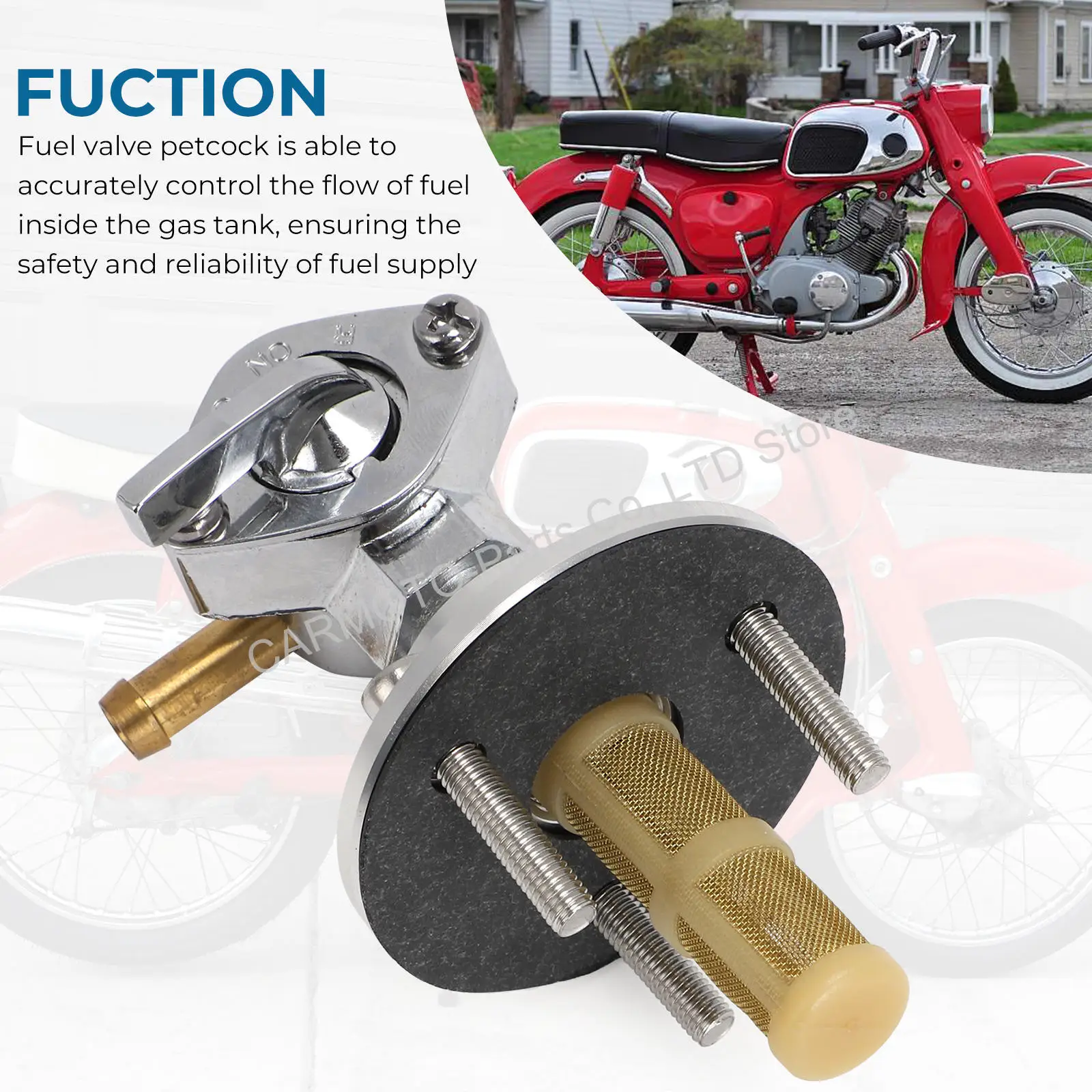 Фото Комплект кранов топливного бака для Honda CA95, CA150, CA160, Dream, Benly, Baby, CA92, CA95, 150 №1