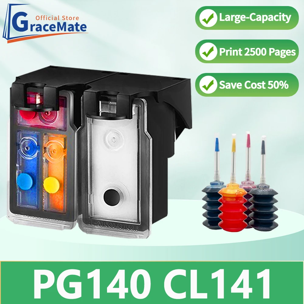 

PG 140 CL 141 pg140 cl141 Ink Cartridge Compatible for canon printer pixma cartridge MG2580 MG2400 MG2500 MG3610 IP2880 MX474