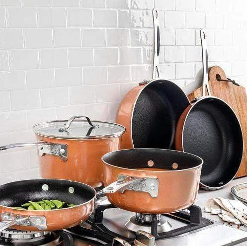 

Stackmaster 10 Piece Stackable Pan Non-Stick Cookware Set