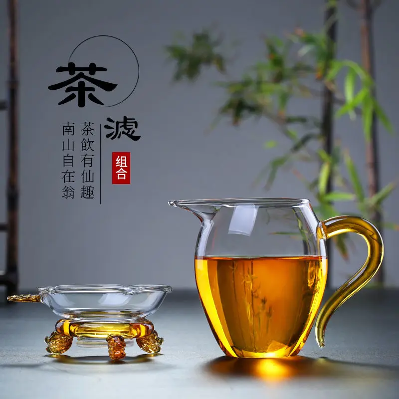 

Фильтр, чайная сетка, устойчивый к высоким температурам стеклянный чайный фильтр, утечка чая, семейный чайный набор, яркая чашка, чайная чаш...
