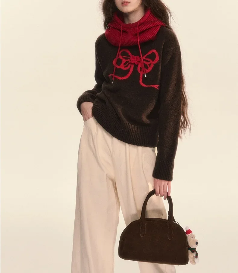 HOOLA оригинальный дизайн утолщенный шерстяной пуловер свитер с круглым вырезом