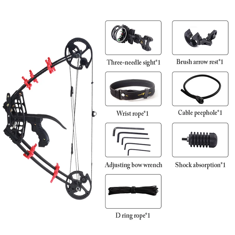 

45 Lbs M109D Mini Compound Bow Arrow Bow Archery Set IBO 310 Fps Left Right Hand General Purpose Outdoor Shooting Bow And Arrows