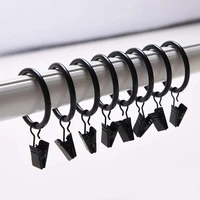 10pcsset home decoration rod clips window shower clamps bath metal curtain ring hook retro clothespin pole buckle accessories