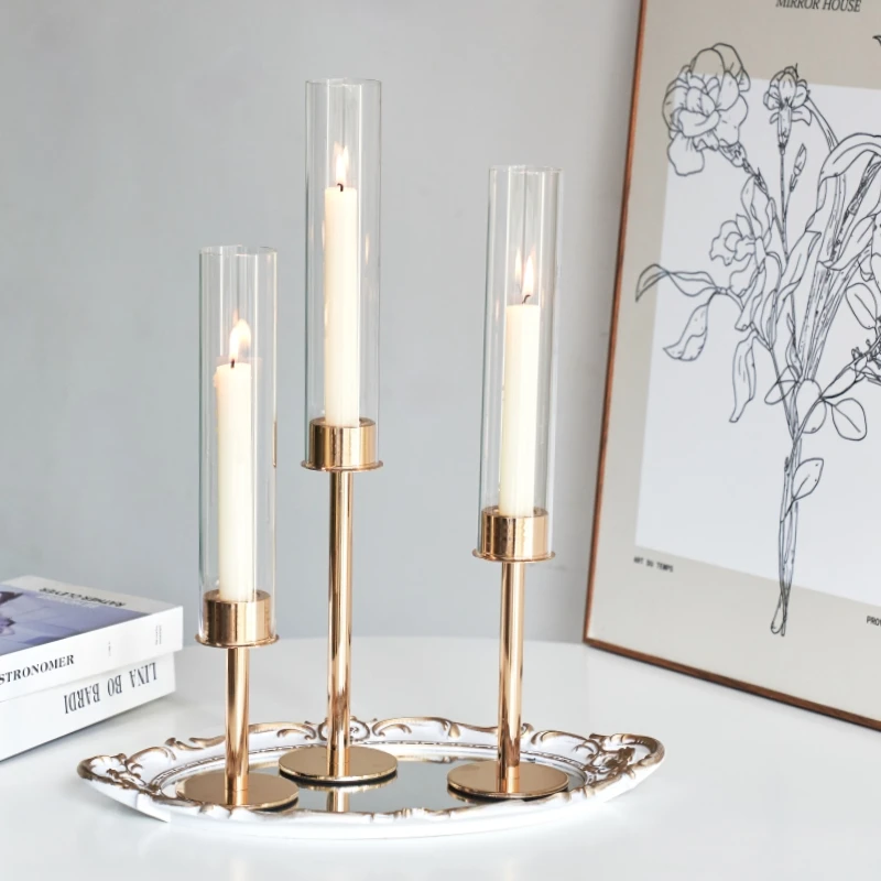 Стеклянный подсвечник с ураганом набор из 3 подсвечников стеклянная крышка для