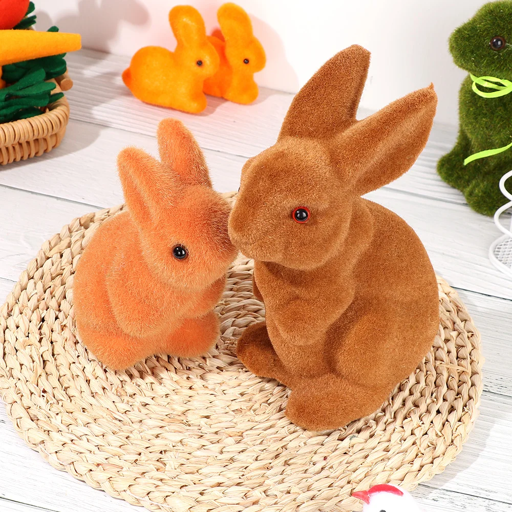 

Novelty Handmade Artificial Turf Grass Animal Easter Rabbit Home Office Ornament Room Office Decor Easter Bunny Handiwork Gift