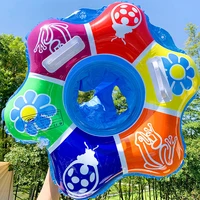 baby infant 6 angles flower floats swimming ring with handle inflatable swim circle water pool floating ring for kids 8 48m