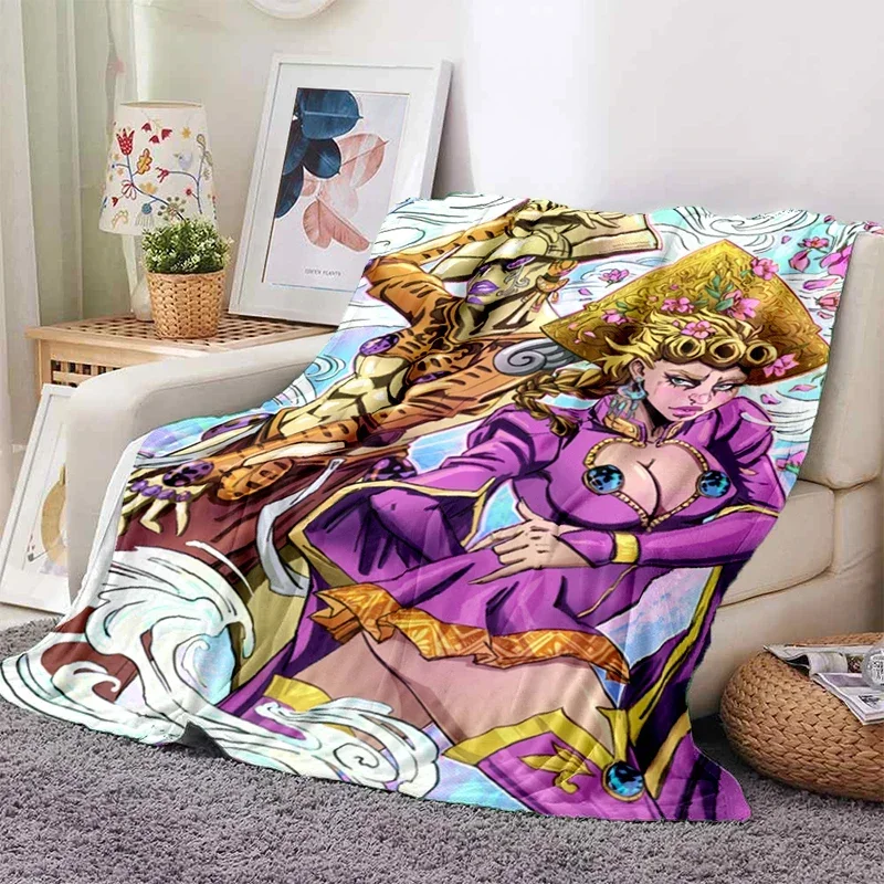 Jojo аниме мягкий плюшевый диван-кровать пледы мультфильм пикник тонкие одеяла