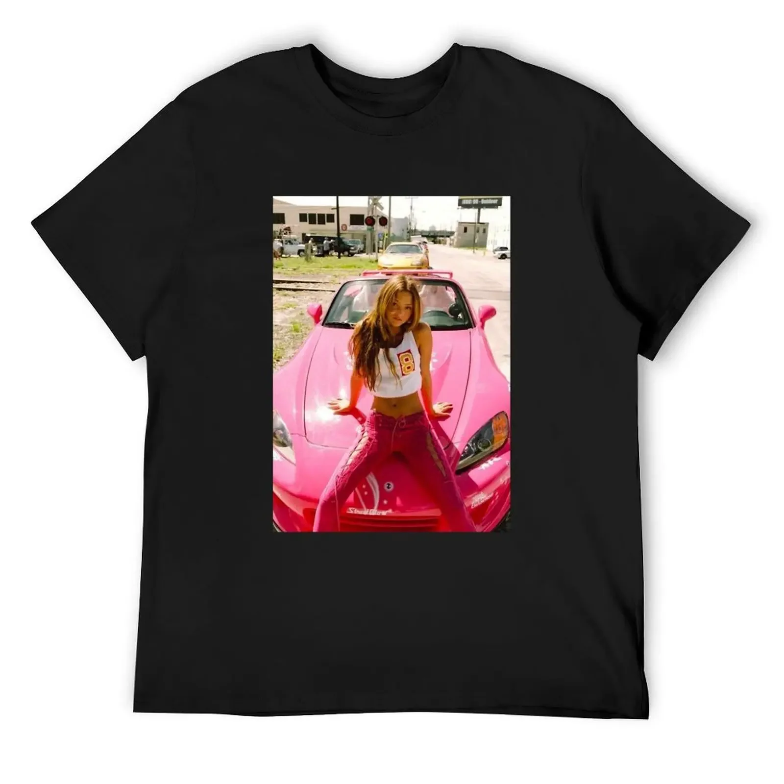 Фото Футболка DEVON AOKI PINK RACE CAR POSTER с животным приндом для мальчиков, футболка на заказ, мужская футболка, одежда для мужчин №1