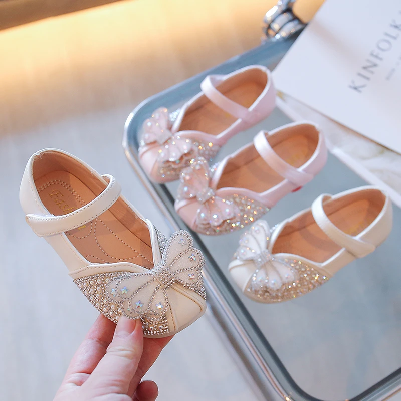 

Shoes Children For Butterfly Girl Performance Kids Jane Bling Princess Shoes Girls Shoes Mary Rhinestone Shoes Dance Party