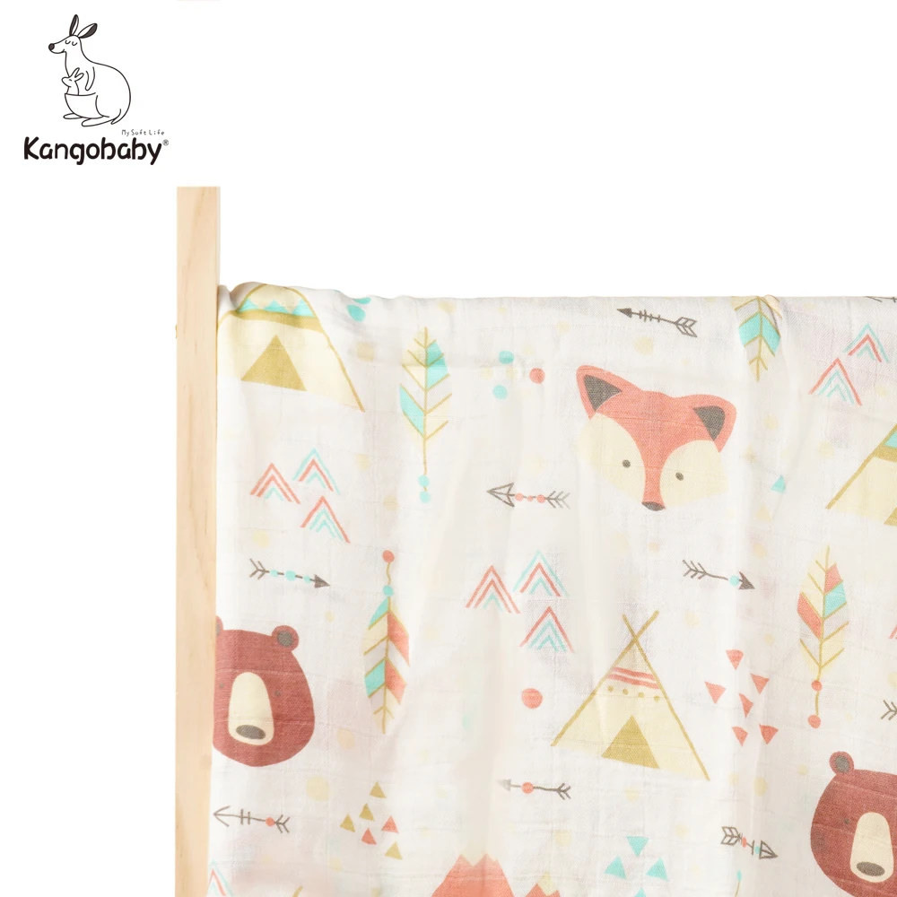 Kangobaby # My Soft Life чистое и свежее бамбуковое хлопковое Пеленальное Одеяло для