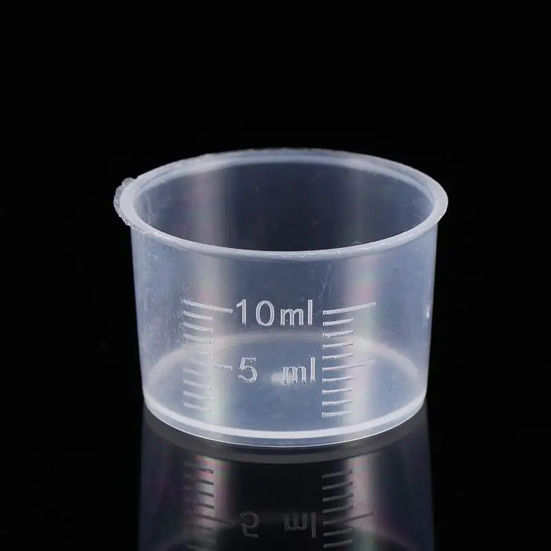 

100pcs 10ml Disposable Measuring Cups Thickened Clear Plastic Liquid Volumetric Measurement Cups Plastic Graduated Cup