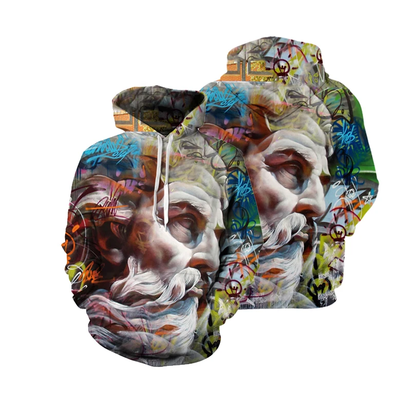 

Spring and Autumn New 3D Digital Printing Painted Hoodie Casual Personality Men's and Women's Comfortable Trendy Sweater