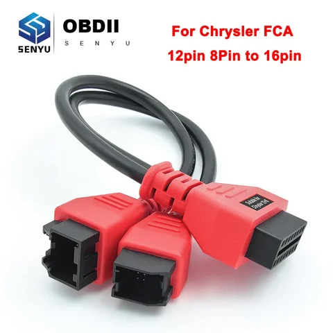 Для Chrysler FCA 12-контактный 8-контактный на 16-контактный удлинительный кабель OBD2 «папа-мама» для Alfaobd, диагностический автомобильный инструмент, разъем OBD 2