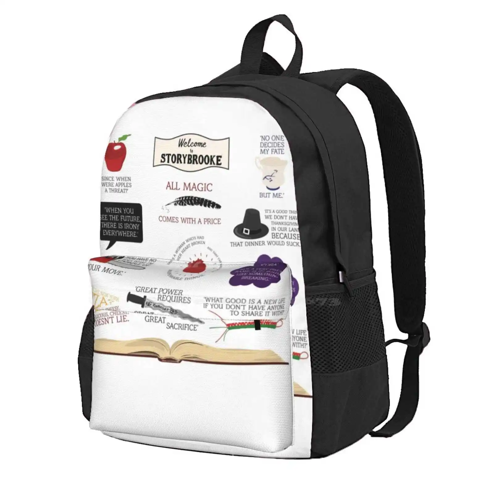 Лидер продаж школьный ранец Once Upon A Time с цитатами модные сумки ранцы Abc злобная