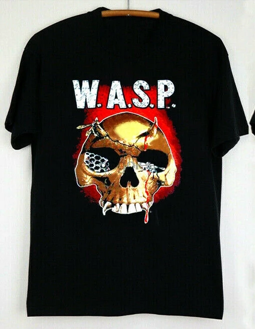 Винтажный W.A.S.P. Односторонняя Мужская футболка Tour черная хлопковая Футболка всех